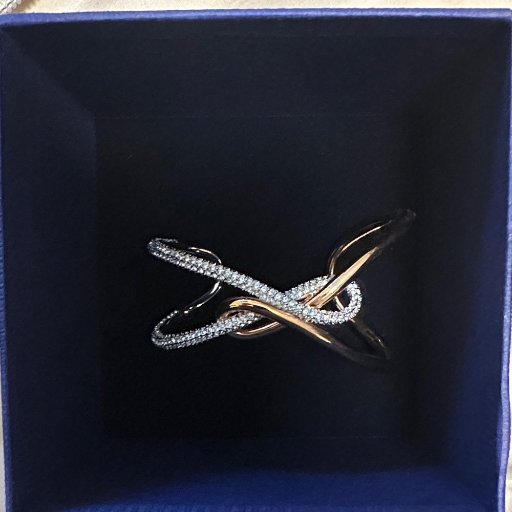 Swarovski Gold and Silver Twisted Bracelet